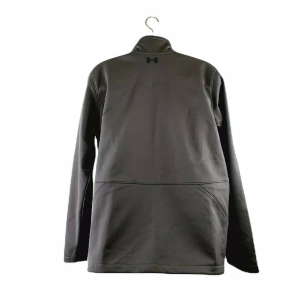 Under Armour Mens Grey ColdGear Long Sleeves Full Zip Track Jacket Size Large